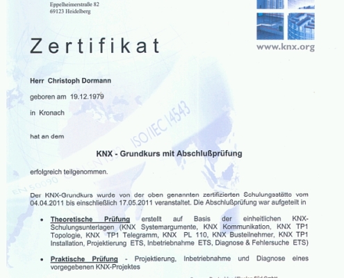 KNX Zertifikat cd