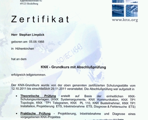 KNX Zertifikat sl