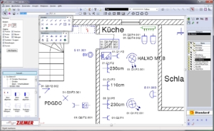 SCC-CAD Standard Elektro - Oberfläche