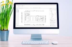 SCC-CAD 4.1 - Ansicht Musterplan auf Monitor
