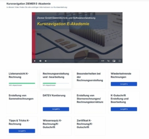 ZIEMER E-Akademie Kursansicht