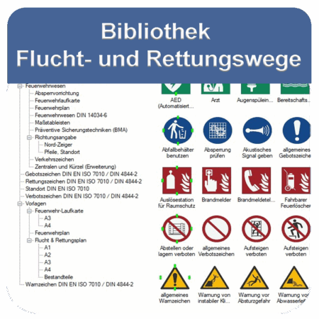 Bibliothek Flucht-und Rettungswege